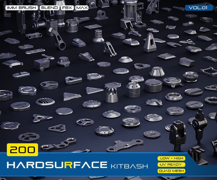 HARDSURFACE KITBASH VOL 01