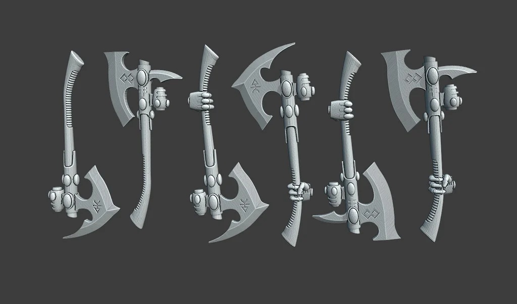 Space Elf Axes for Big Boy Spirit RObot