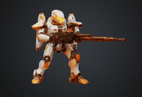 DIB ORANGE BOT STL OBJ GLB FOR 3D PRINTER