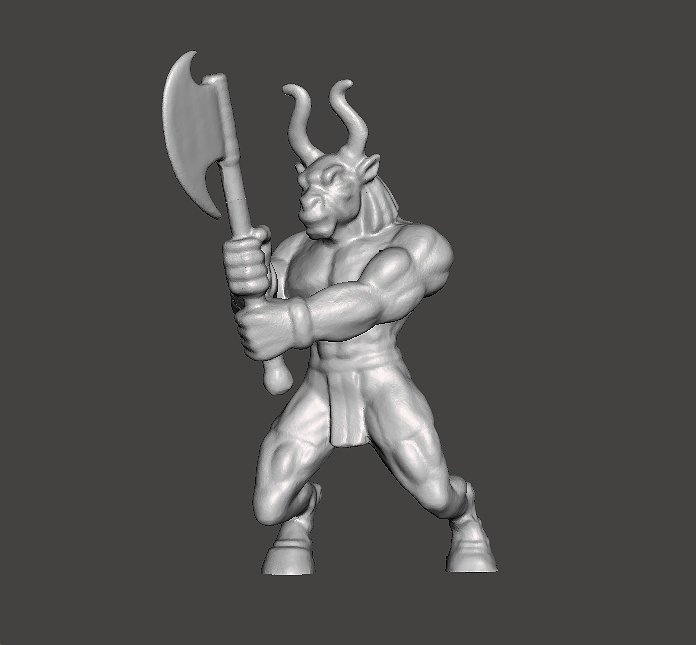 MINOTON BRONZE MINOTAUR MINIATURE MODEL FOR FANTASY GAMES RPG