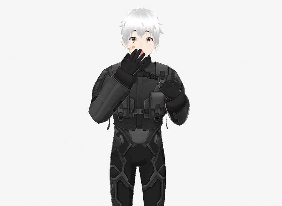 3D robotic male avatar  for gaming and for vrchat