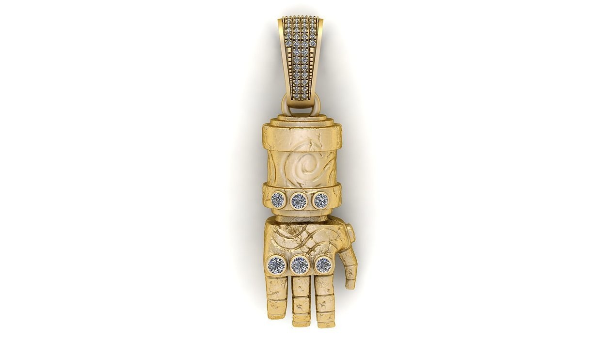 ROBOT HAND PENDANT 3D PRINTABLE MODEL