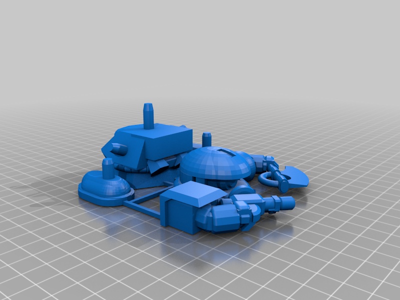 SD ZAKU II MOVING MONO-EYE GUNDAM GUNPLA 3D PRINT