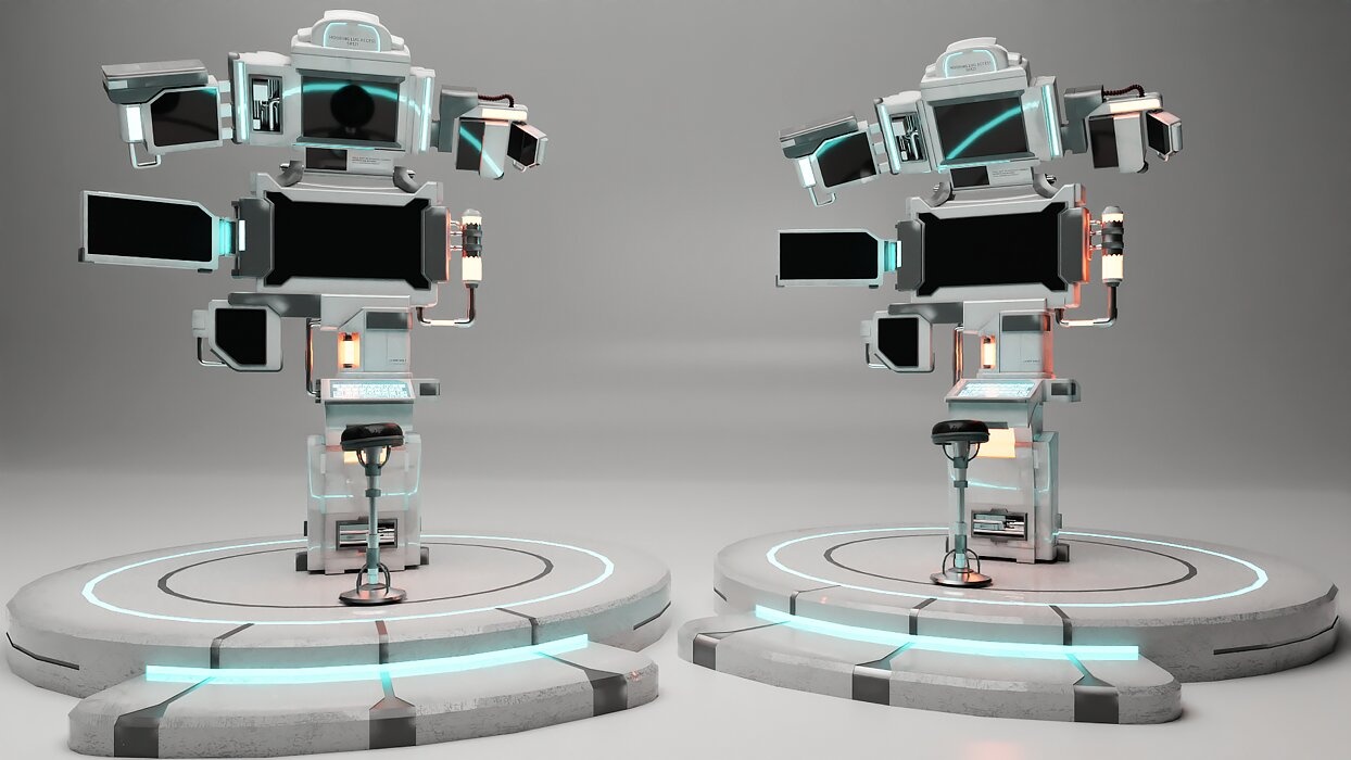 Sci-Fi Control Room Set