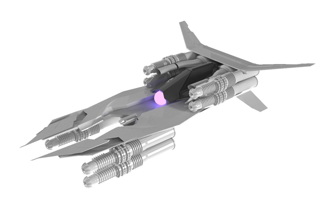 Spaceship Fighter 3D Sci-Fi Game Model 3D 3D model