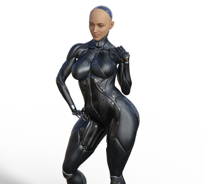 cyber girl stand