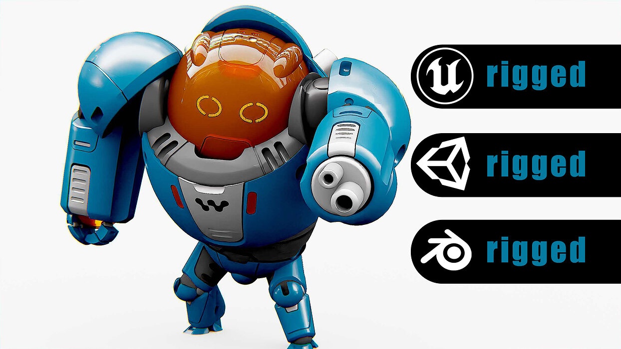 BATTLE DROID SLAME Rigged for Unreal Engine - Unity - MIXAMO 