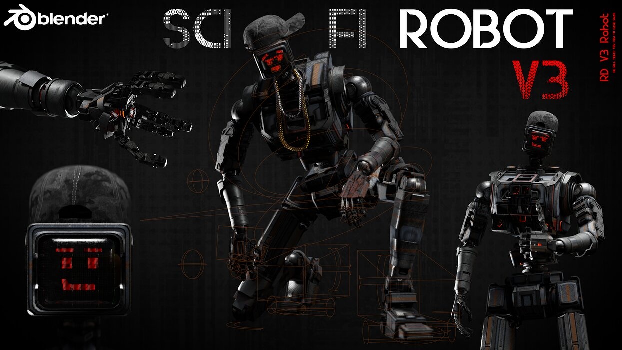 Sci Fi Robot Model V3
