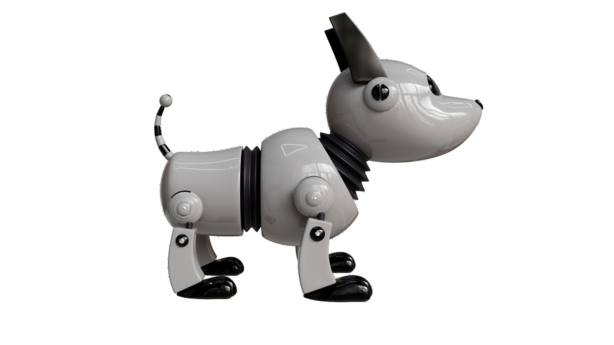 Rigged 3D Robot Dog Model 
