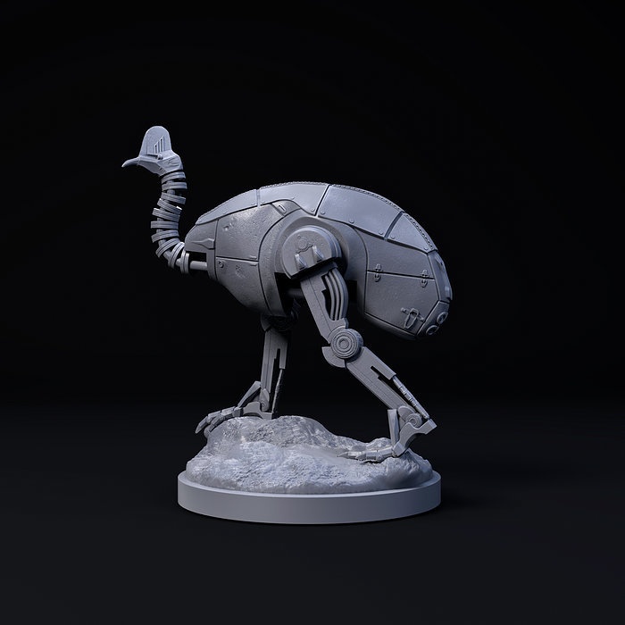 Cassowary mecha robot 32mm scale pre-supported