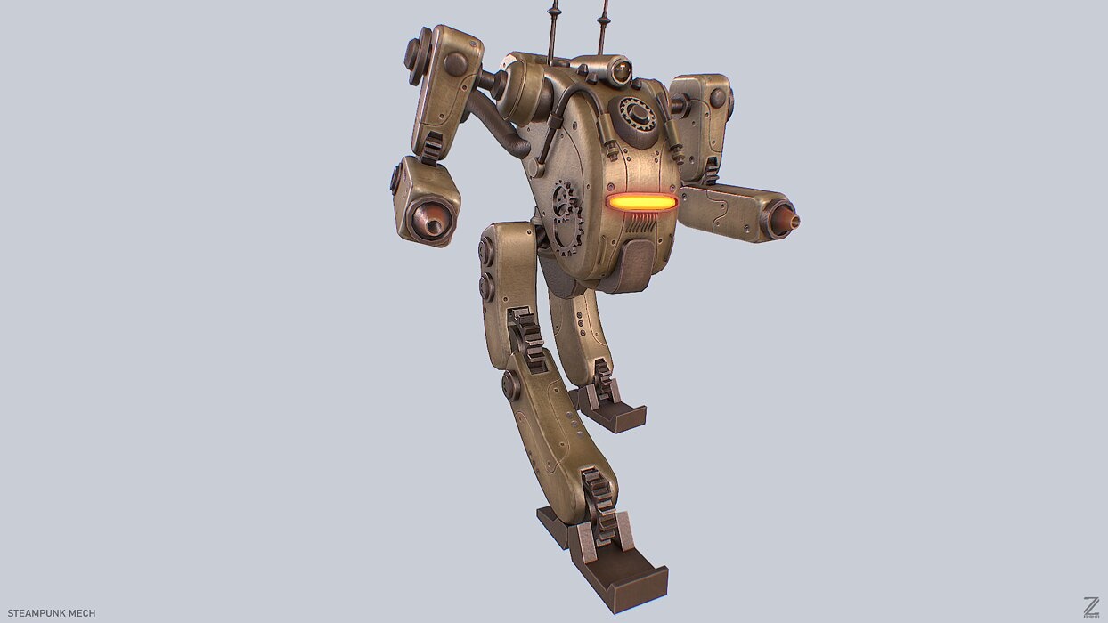 Steampunk mech