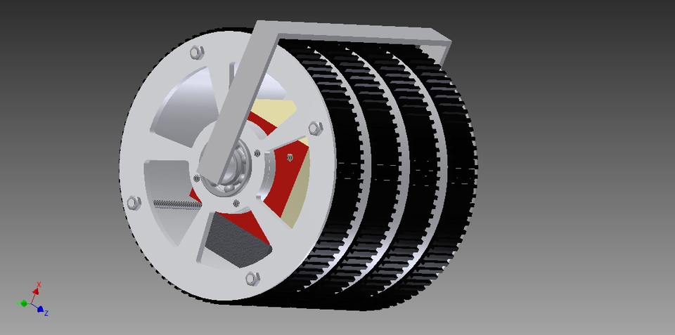 Motor inside wheel