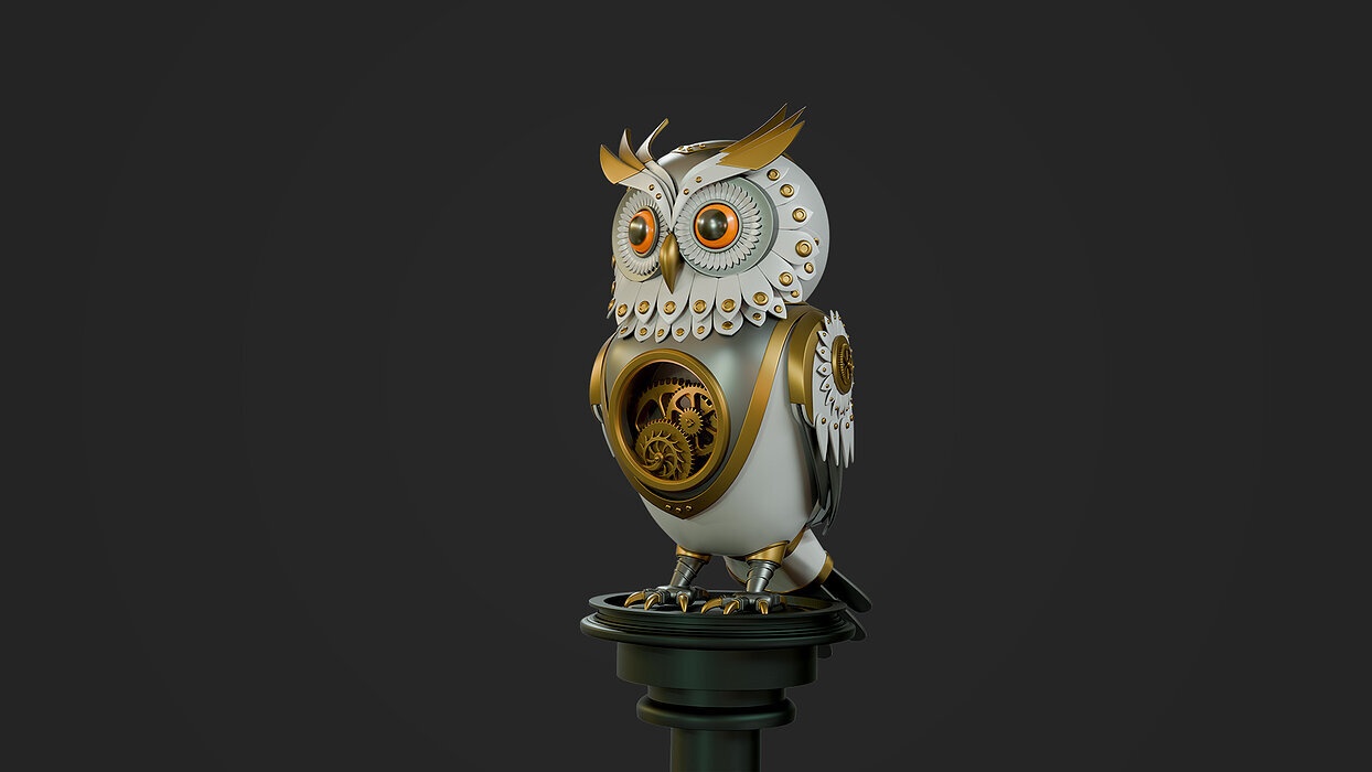 Steampunk Owl Automaton