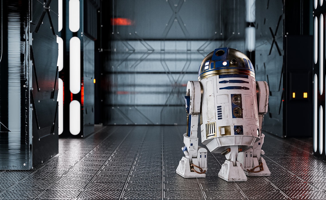 R2D2 Painted Version - Rigged
