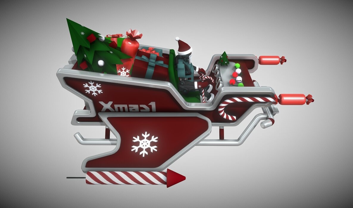 Xmas Robo Santa Sleigh 2023