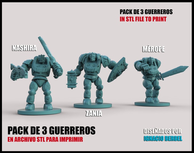 PACKS OF 3 STL ROBOTS