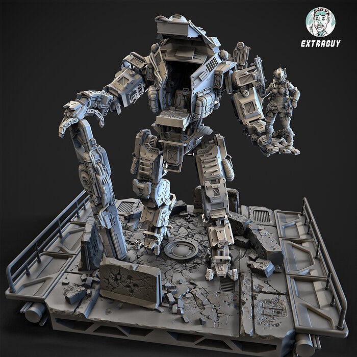 Big Particle Robot Poseable Set 100mm approx height