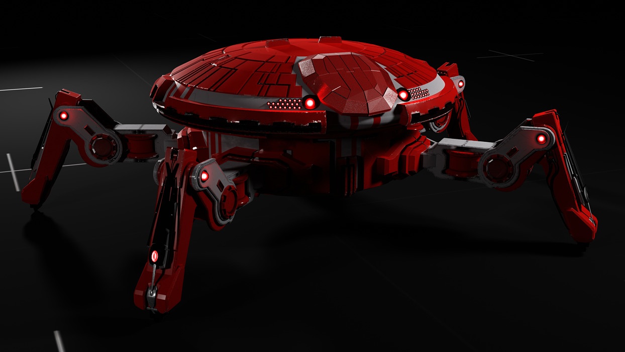 SpiderBot LowPoly-MidPoly