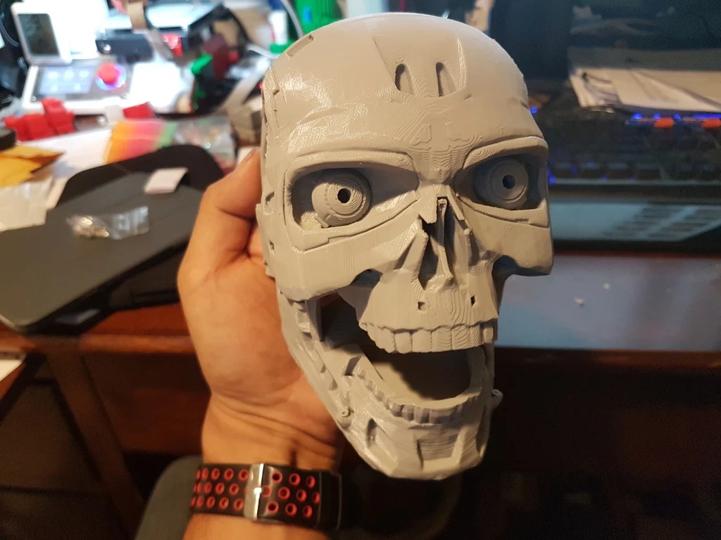 T-800 Terminator Exoskull in four pieces
