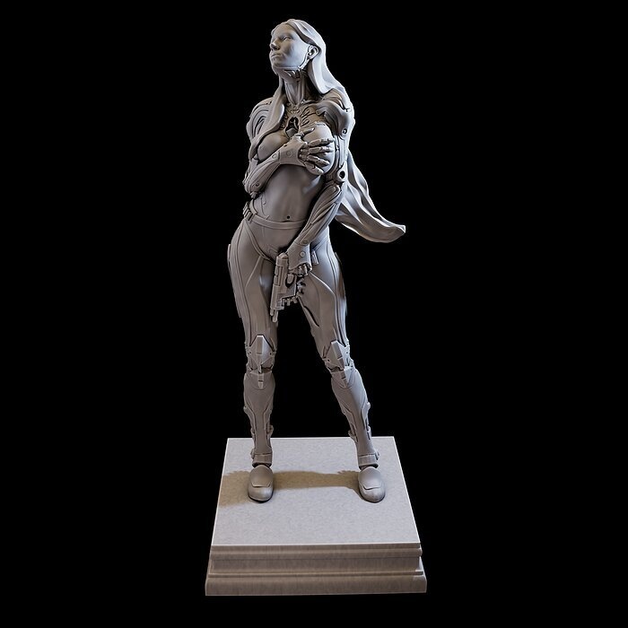 CyborgGirl for 3d Print