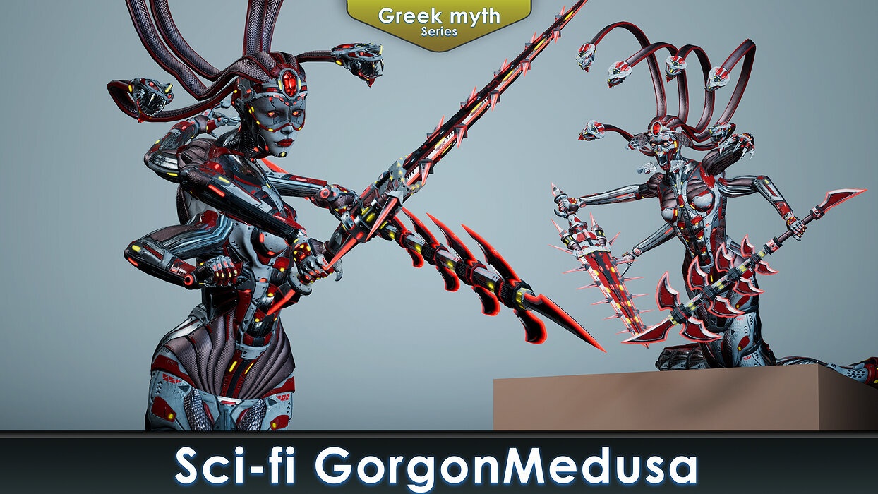 Sci-fi Medusa Gorgon