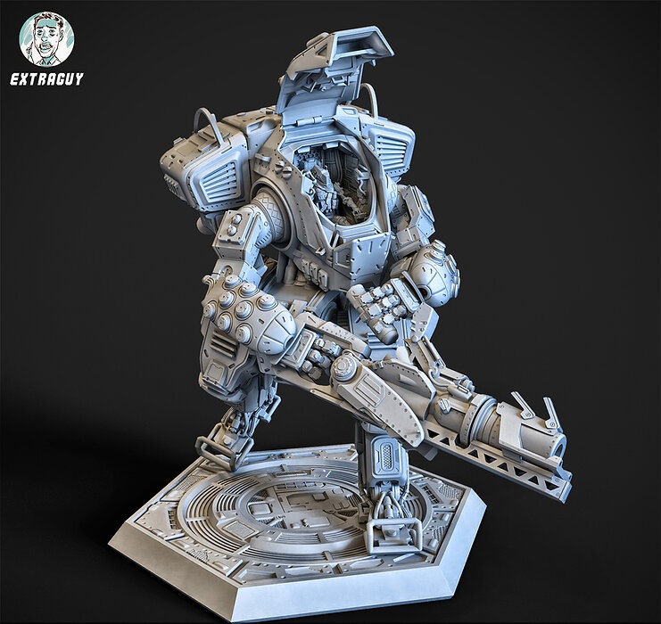 A Robot and his Big Robot 75mm 3D Printable