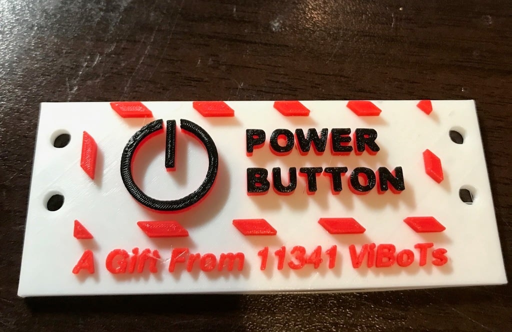 FTC Power Button Label works with Tetrix and REV Systems