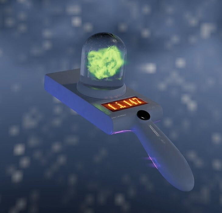 The teleportain gun from Rick and Morty