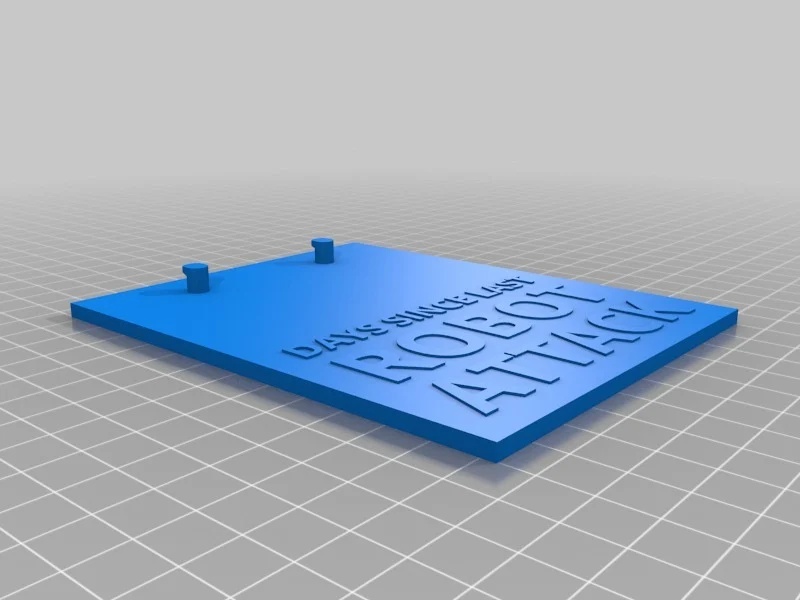 Robot attack safety counter sign with tags