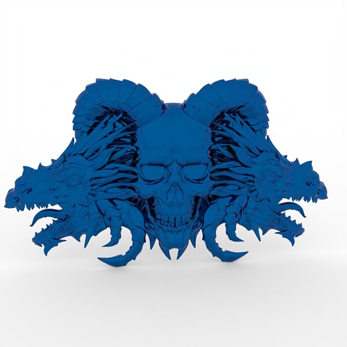 3D Model STL File for CNC Router Laser 3D Printer Dragon Skull