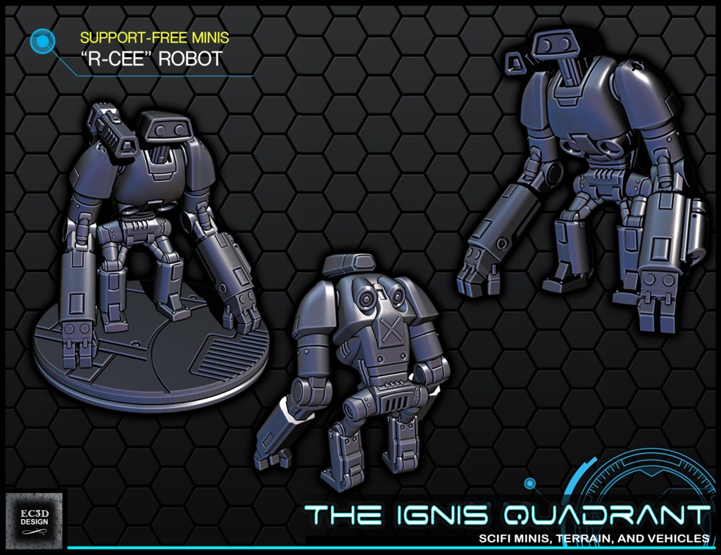 "R-CEE" Robot - 28-32mm gaming - The Ignis Quadrant