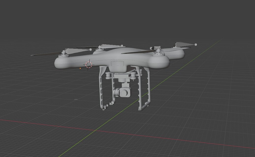 Surveillance Drone Camera Blender Model