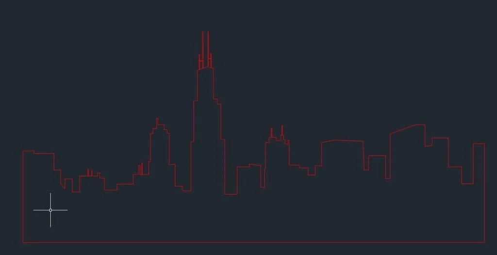 Laser Cut Chicago Skyline