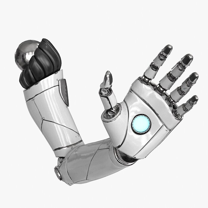 Cyborg Robot Hand Rigged