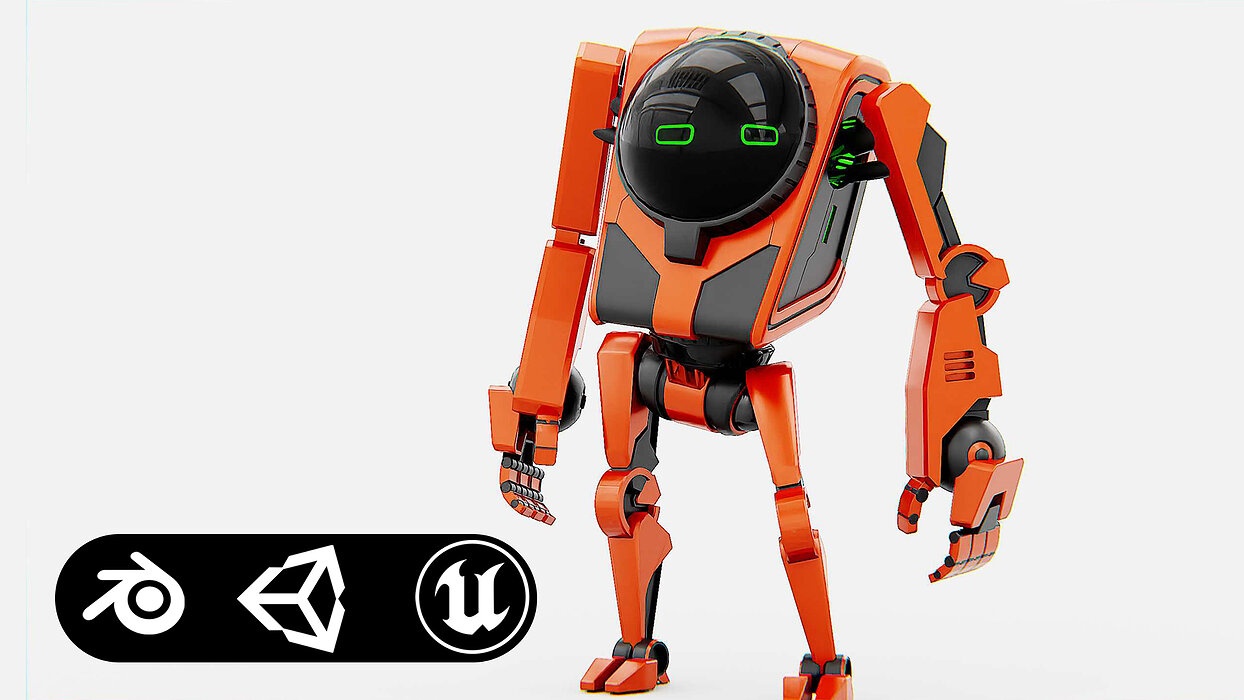 UTILITY BOT V-20 Rigged for Unreal Engine - Unity - MIXAMO