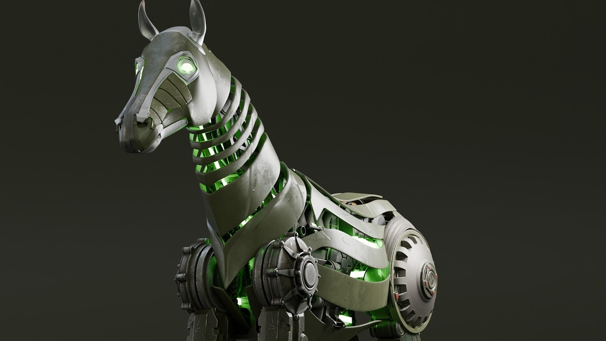 Sci-fi robot horse