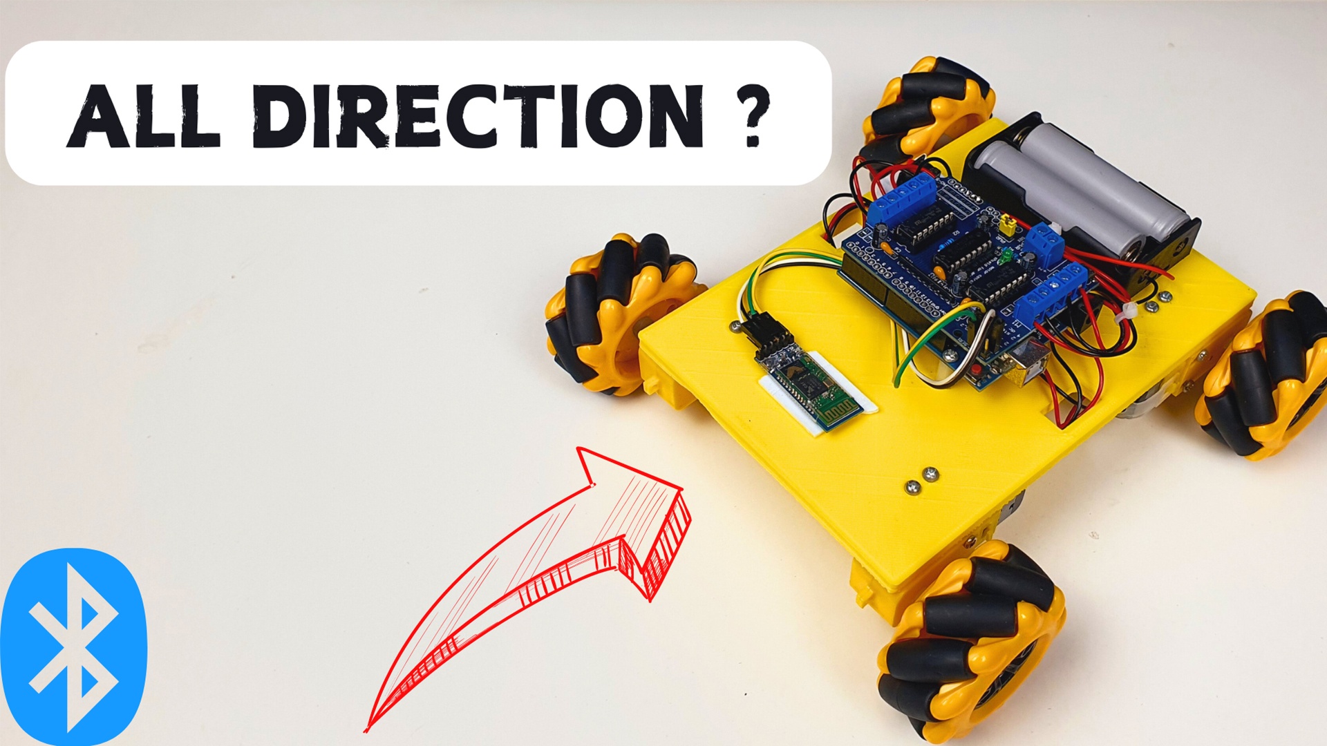 3D PRINTED MECANUM WHEELS ROBOT