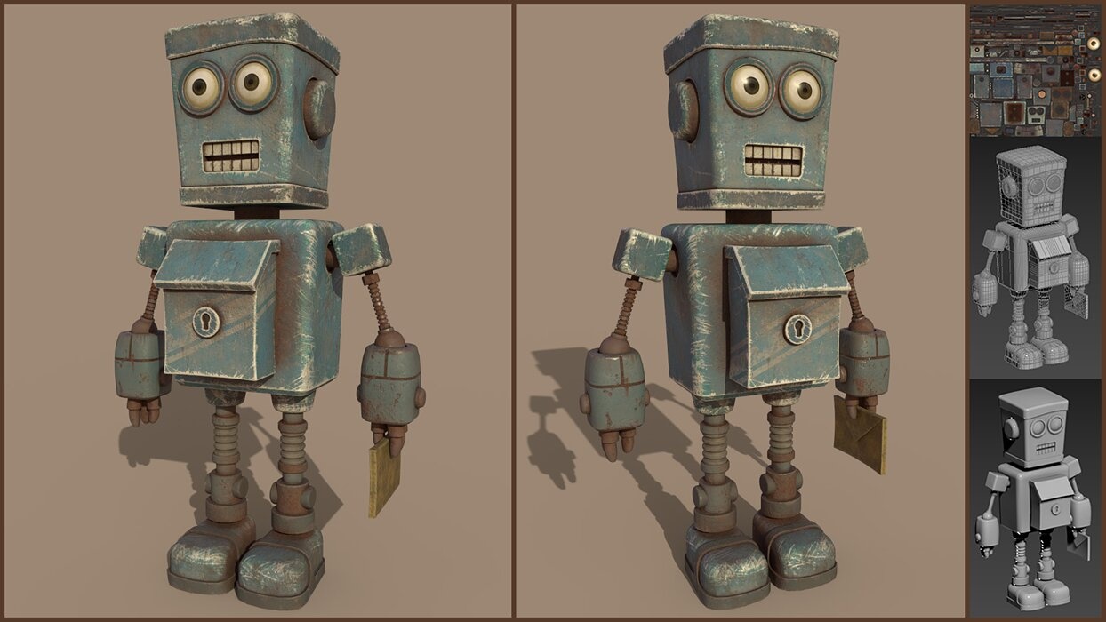 Stylized Robot Postman