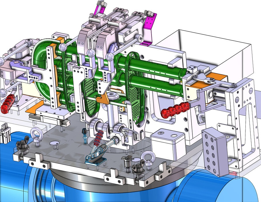 industrial 3D model Robot position welding equipment