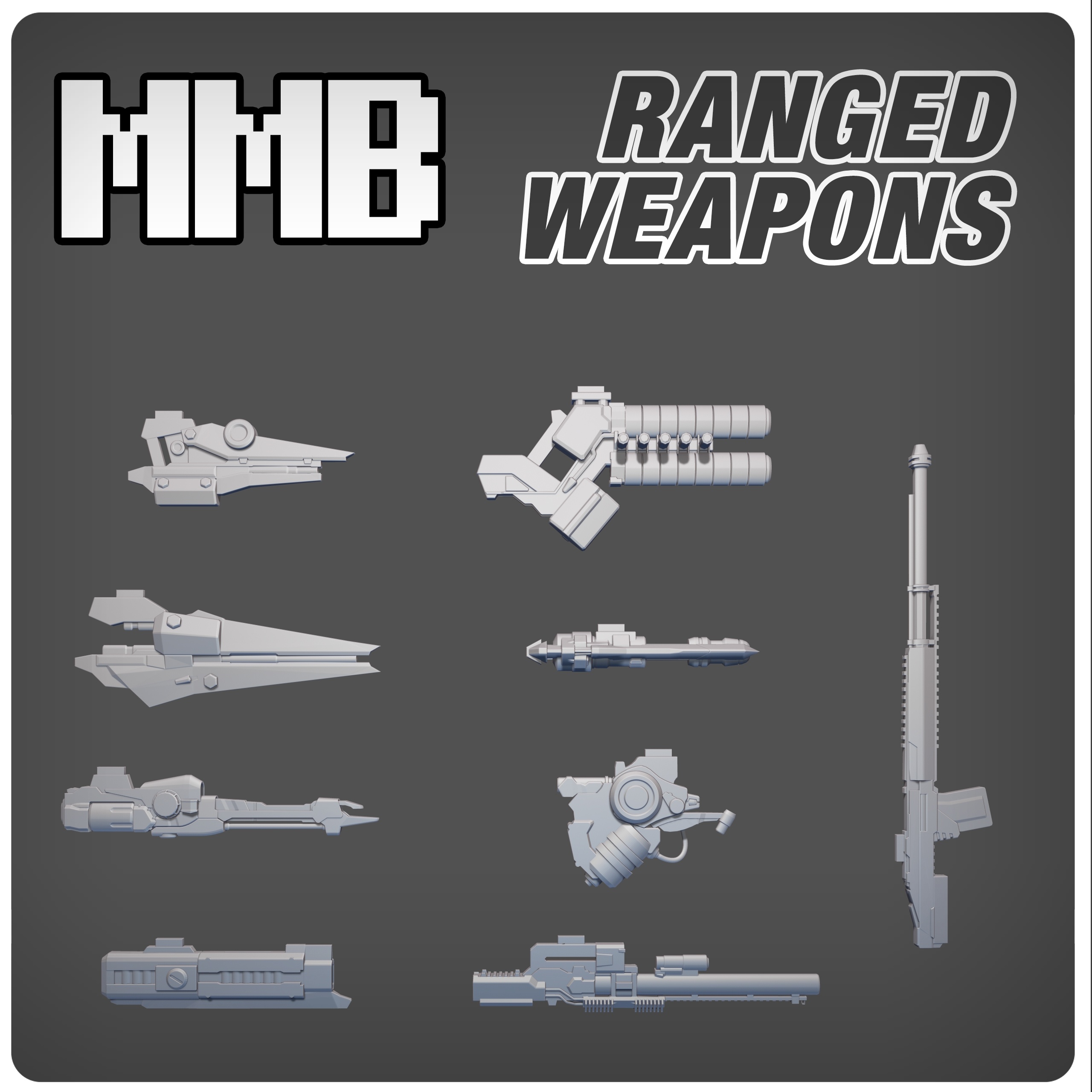 PACK 9 RANGED WEAPONS