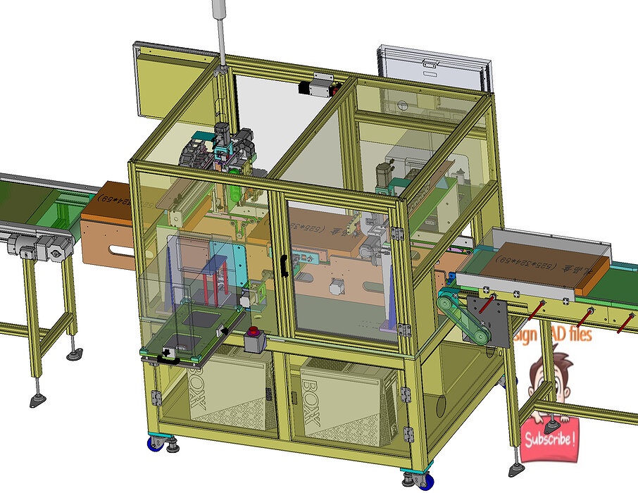industrial 3D model box labeling machine