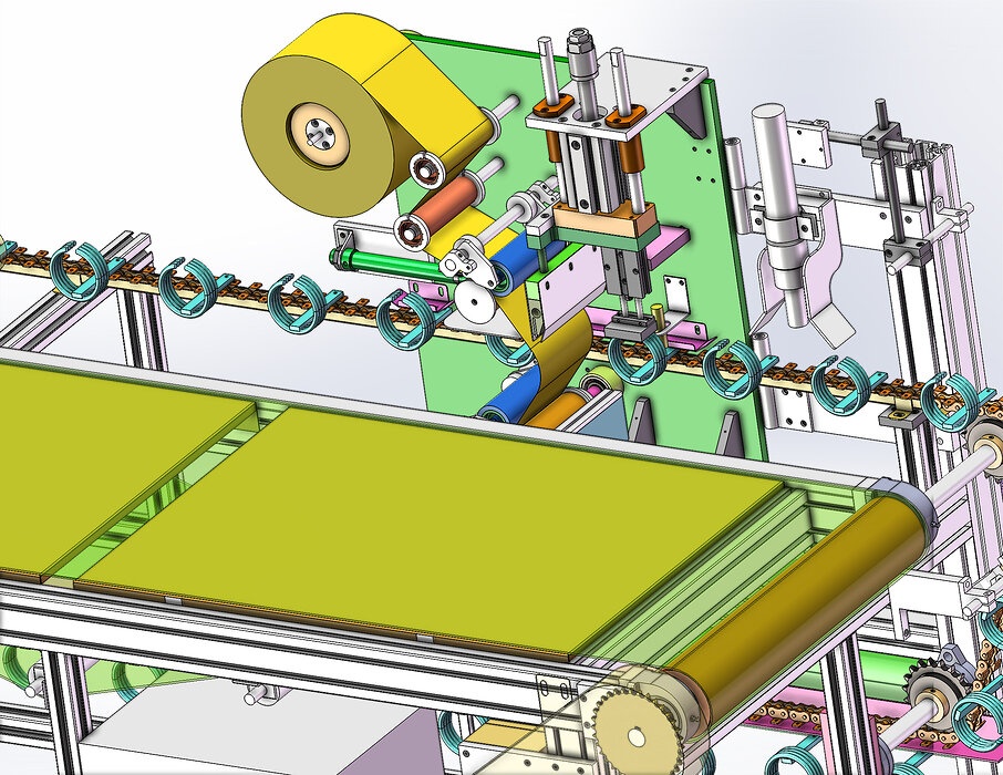 industrial 3D model Flower bagging machine