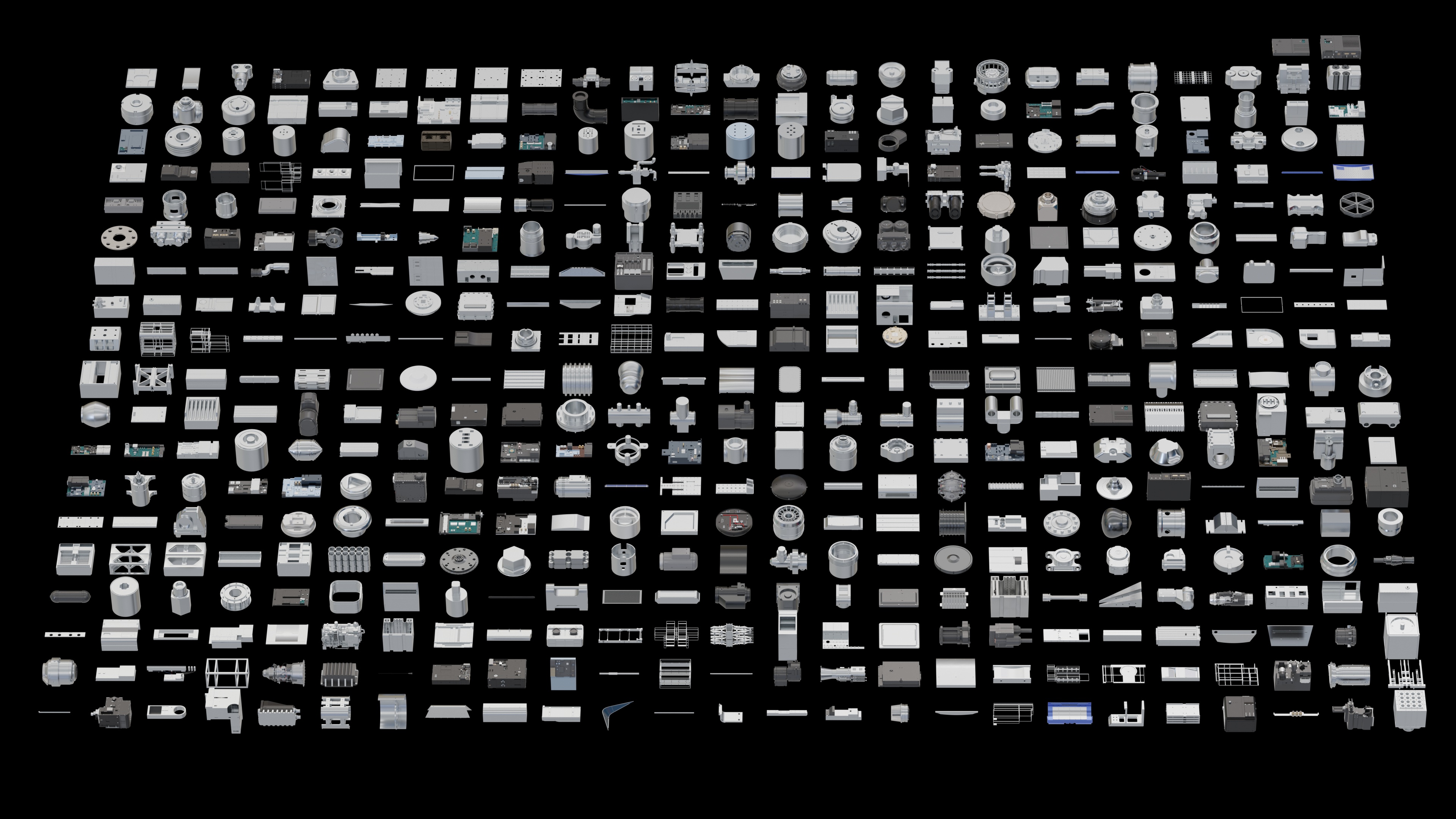 477 PART 3D SCIFI KITBASH - PACK - ASSET - PROP - GREEBLE