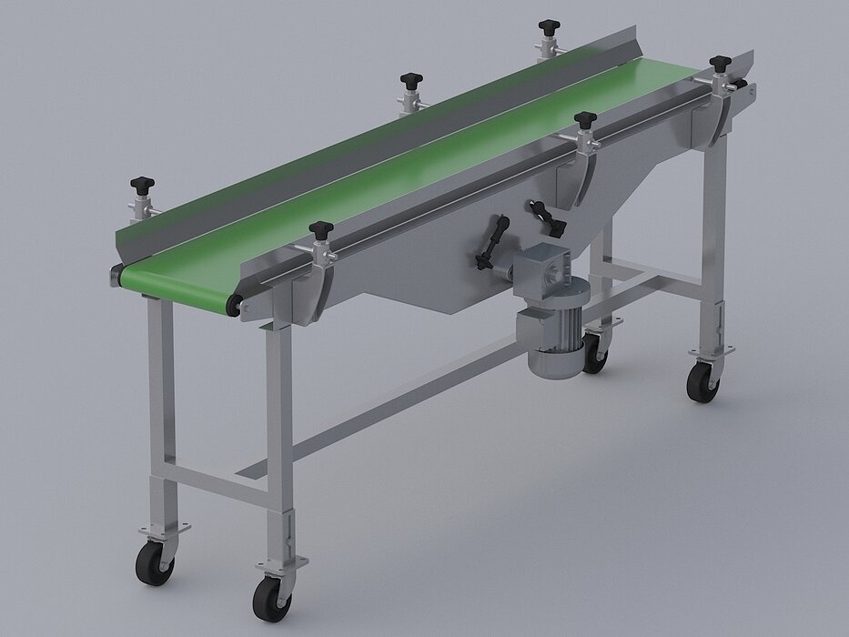 Center drive conveyor belt