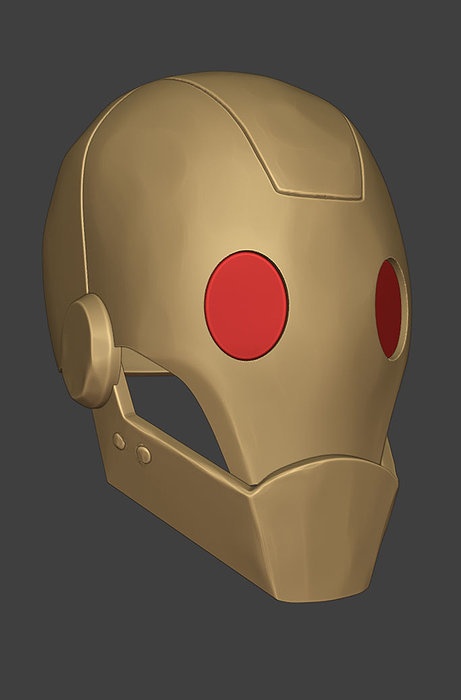 GI robot mask  Creature Commandos show