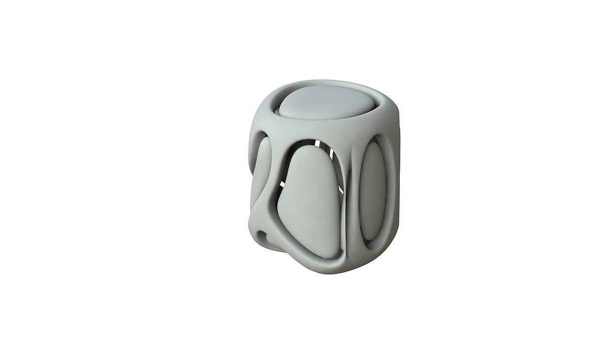 SciFi Cube Object No 67875 Low Poly Shape