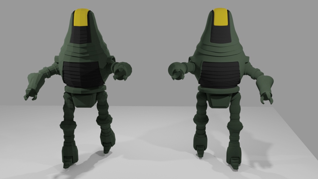 Low poly fallout 3 protectron