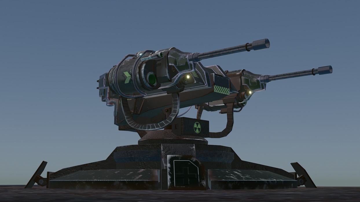 Zombie Sci-Fi Turret 3D model