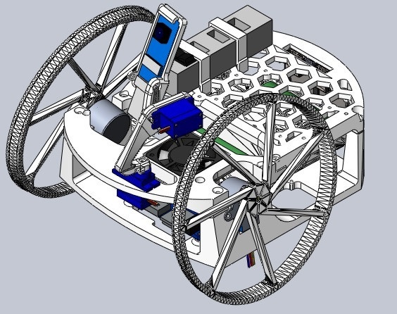 white wheel robot