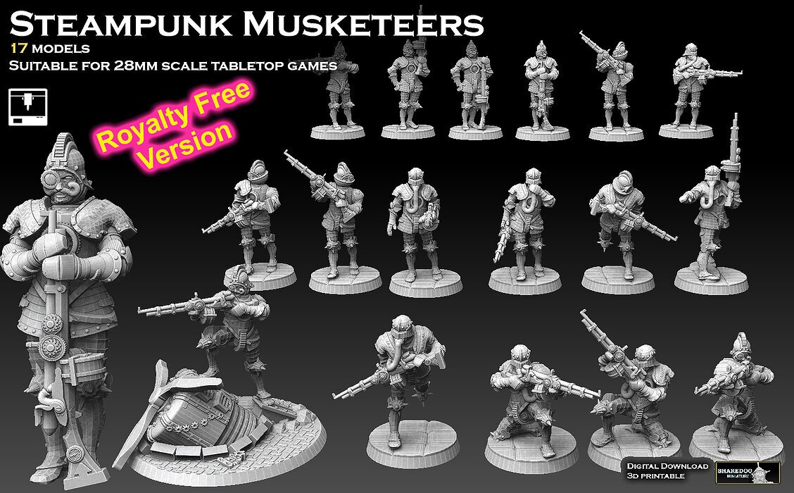 Steampunk Musketeers ROYALTY FREE VERSION